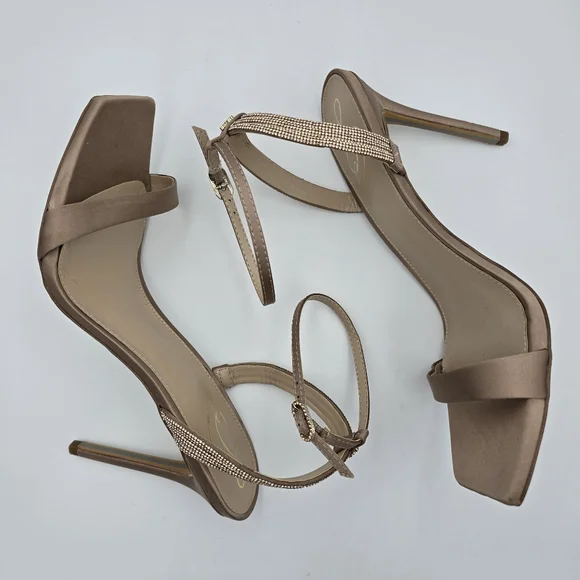 NWOT Sam Edelman Ophelia Heeled Ankle Strap Sandals, Soft Praline, Women's 10.5 - Picture 15 of 16